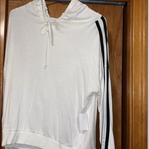 Charolette Russe white silky hoodie